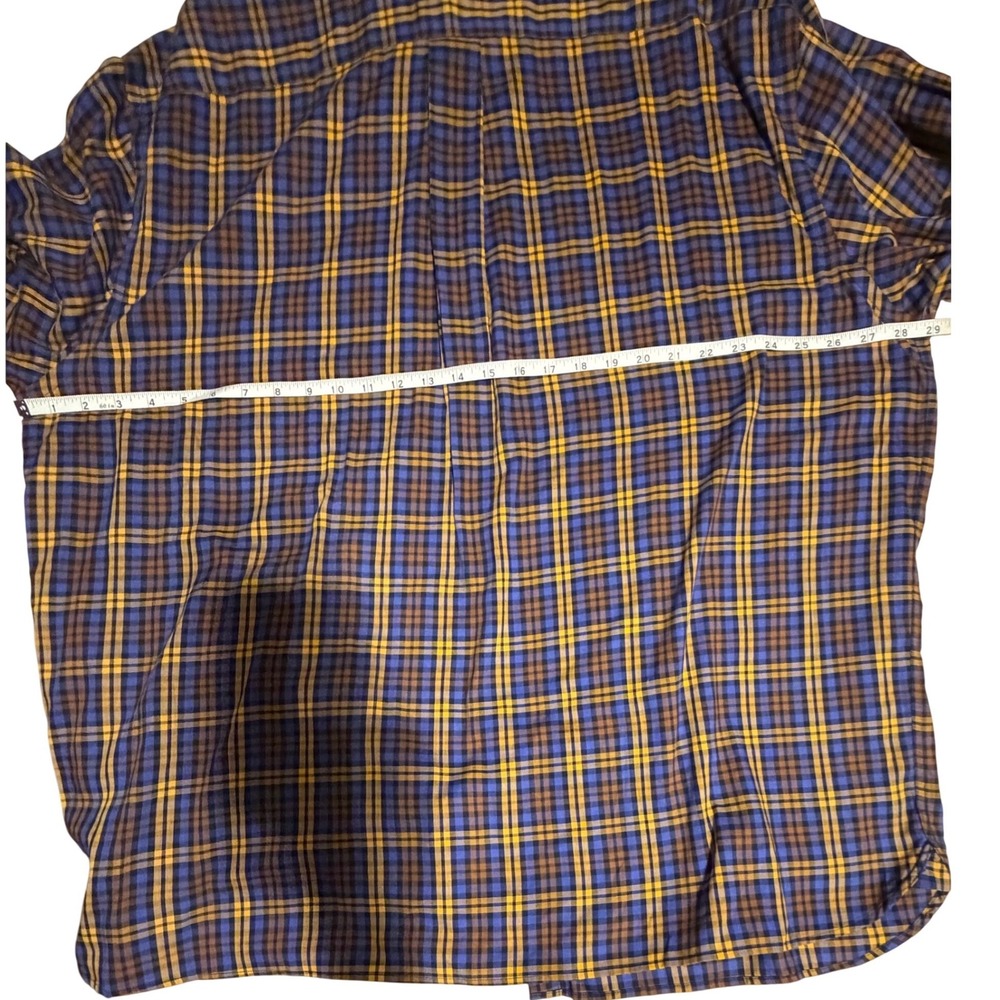 Daniel Cremieux Signature Collection Plaid Shirt Mens XXL Blue Gold Non-Iron NEW - Picture 7 of 15
